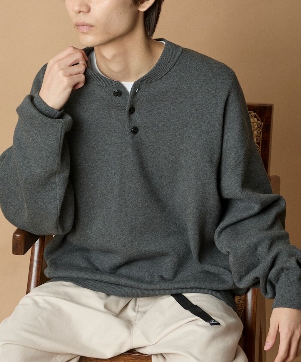 FREAKS STORE Relax Fit針織亨利領上衣_48