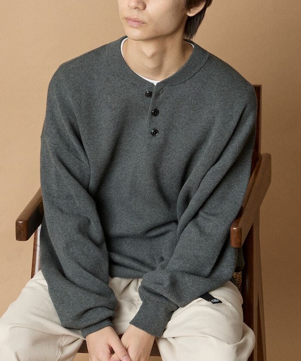 FREAKS STORE Relax Fit針織亨利領上衣_47