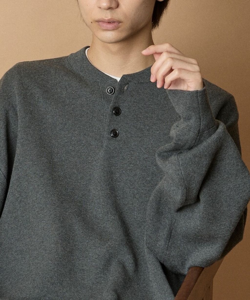 FREAKS STORE Relax Fit針織亨利領上衣_46