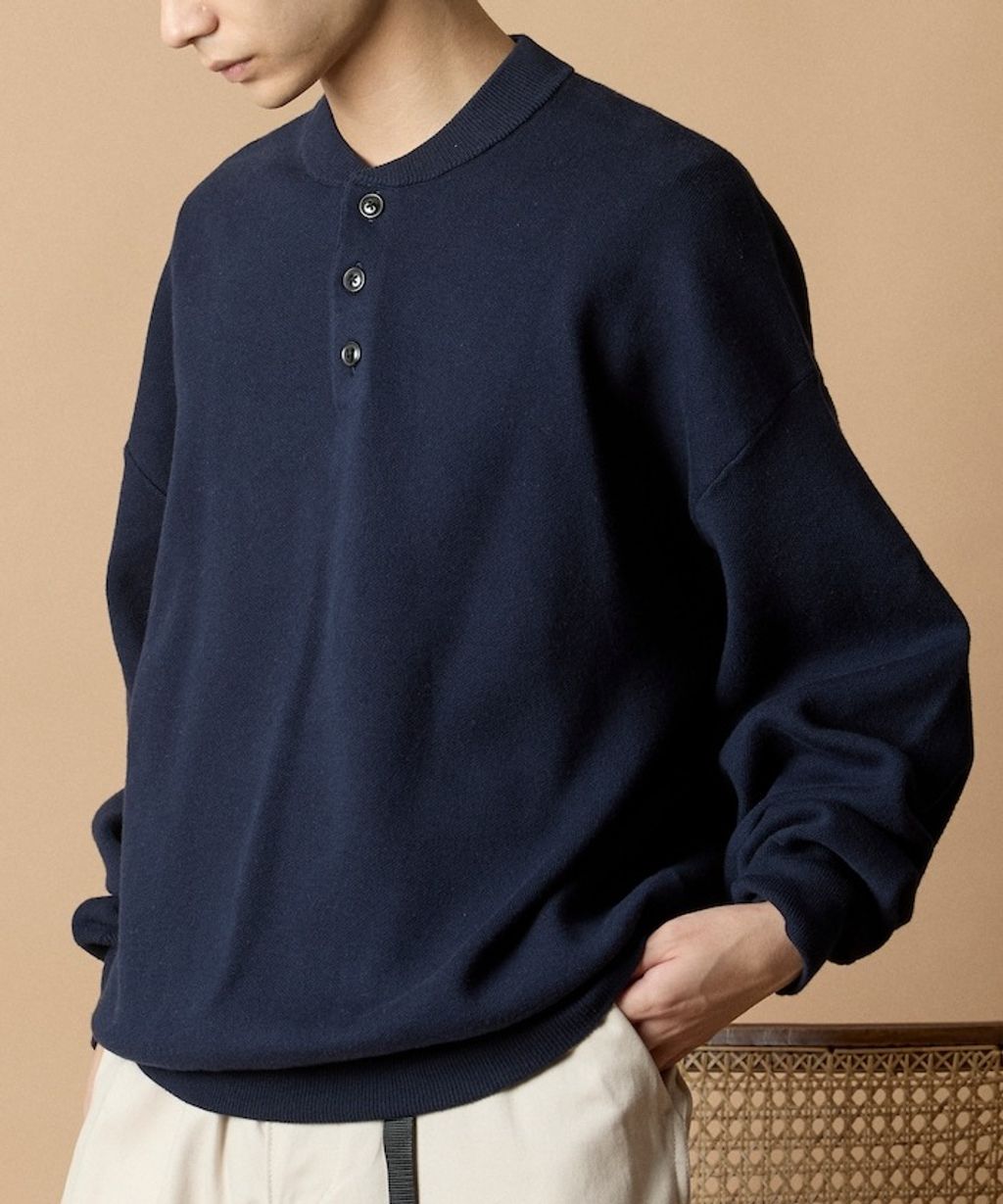 FREAKS STORE Relax Fit針織亨利領上衣_55