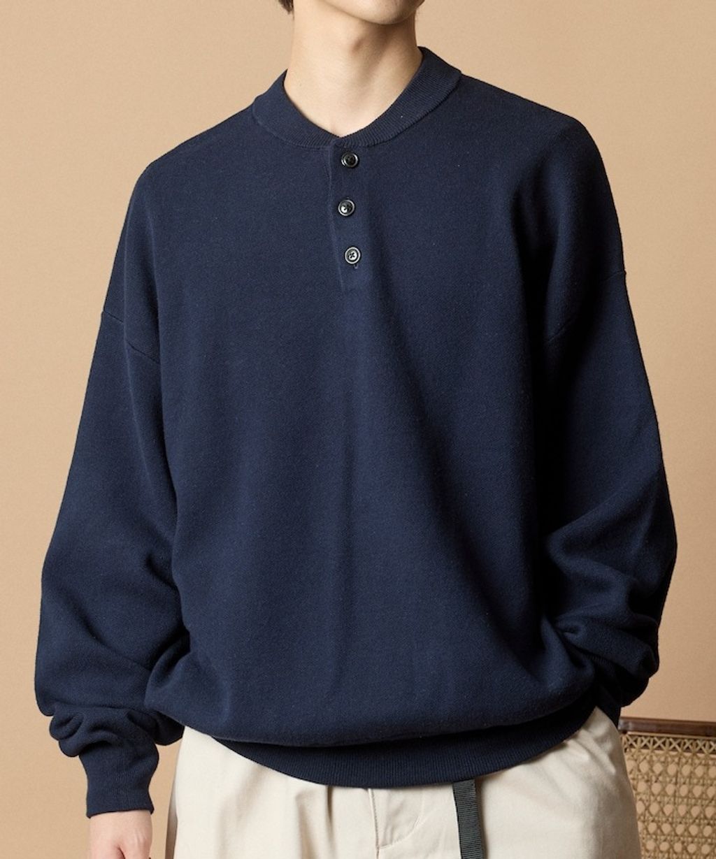 FREAKS STORE Relax Fit針織亨利領上衣_52