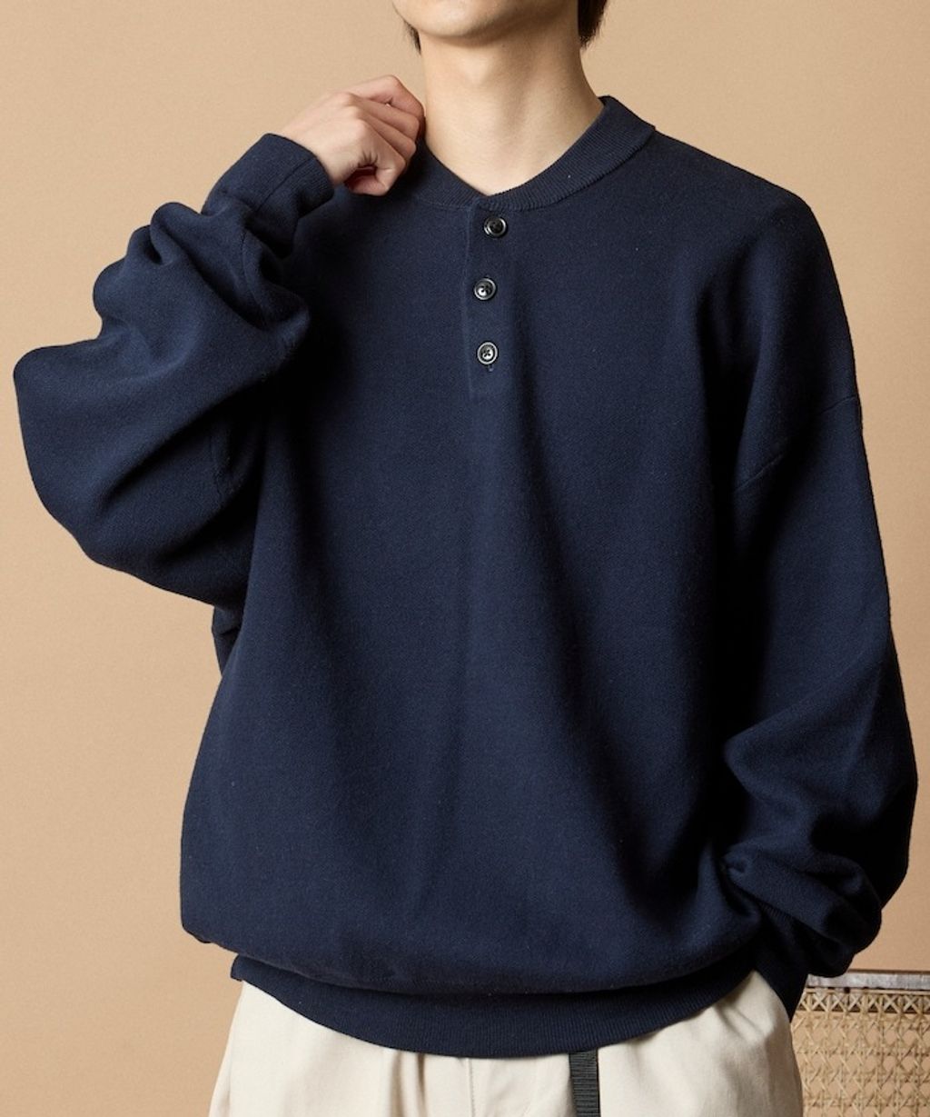 FREAKS STORE Relax Fit針織亨利領上衣_53