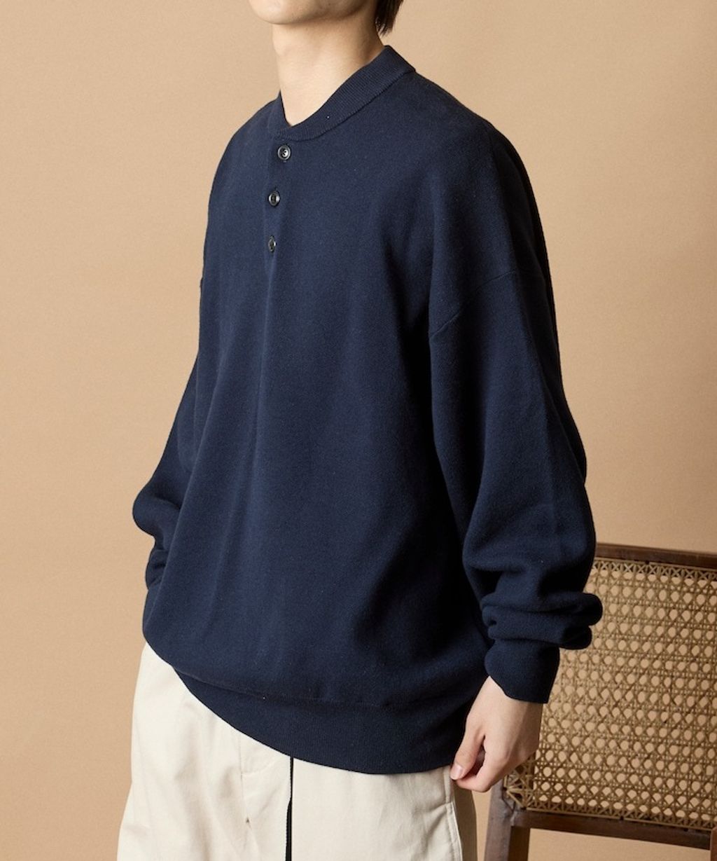 FREAKS STORE Relax Fit針織亨利領上衣_57