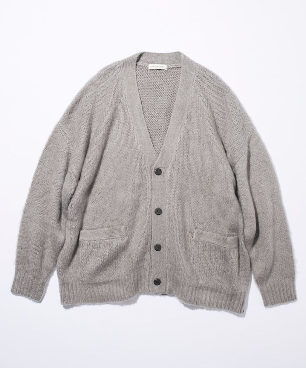 FREAKS STORE Relax Fit摩赫爾觸感長版毛絨針織開襟衫_7