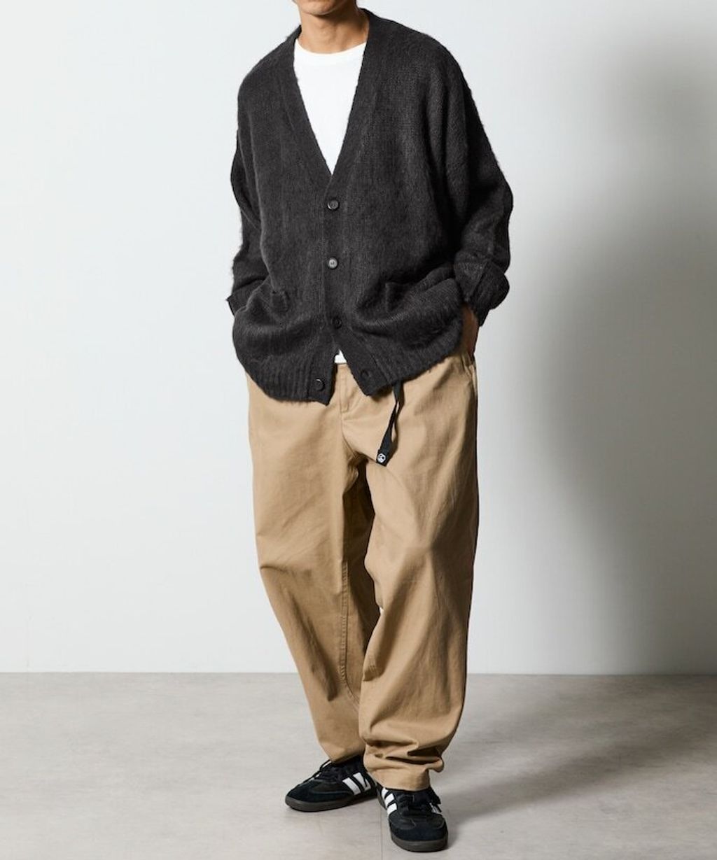 FREAKS STORE Relax Fit摩赫爾觸感長版毛絨針織開襟衫_12