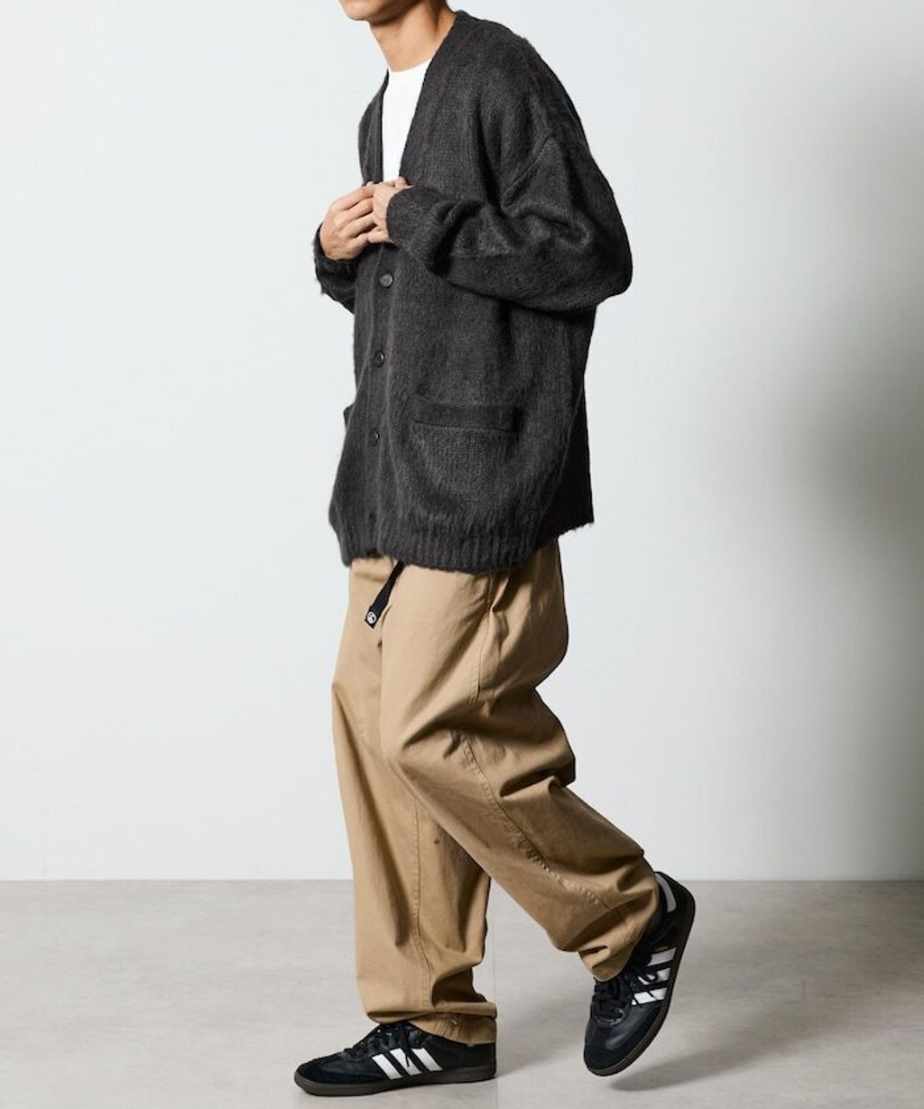 FREAKS STORE Relax Fit摩赫爾觸感長版毛絨針織開襟衫_14