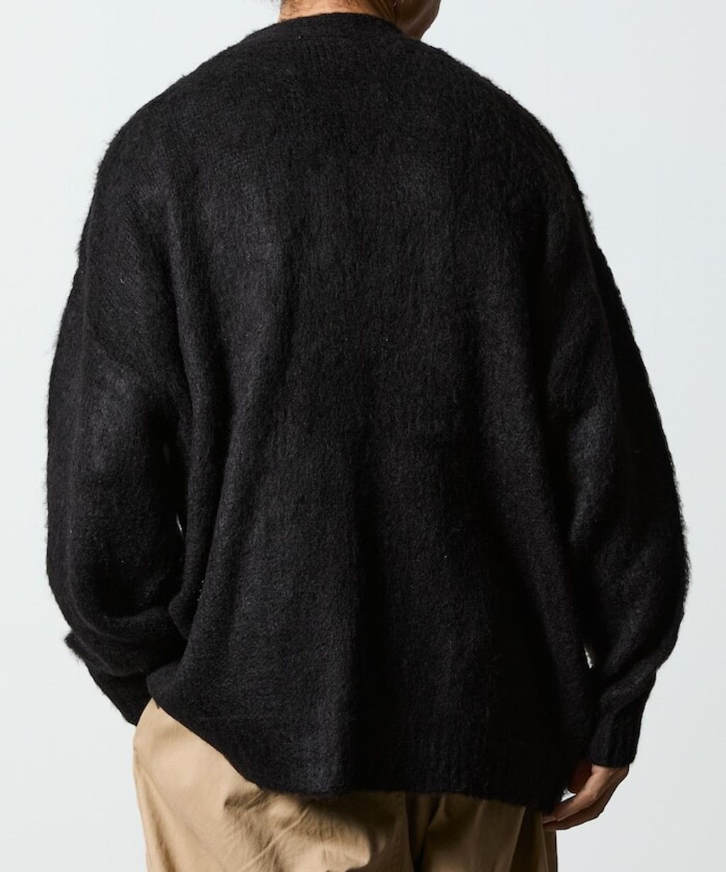 FREAKS STORE Relax Fit摩赫爾觸感長版毛絨針織開襟衫_27