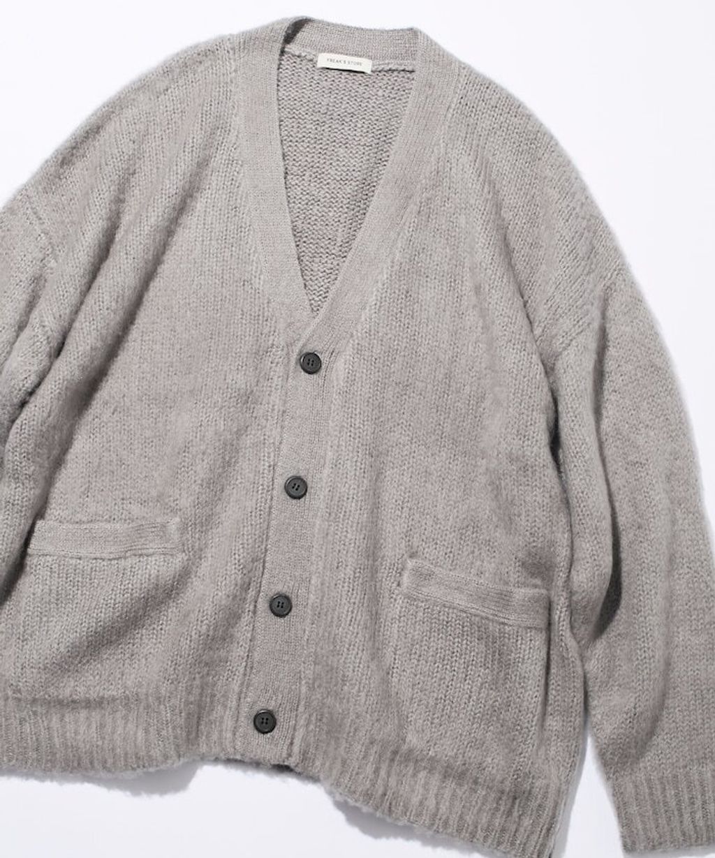 FREAKS STORE Relax Fit摩赫爾觸感長版毛絨針織開襟衫_48