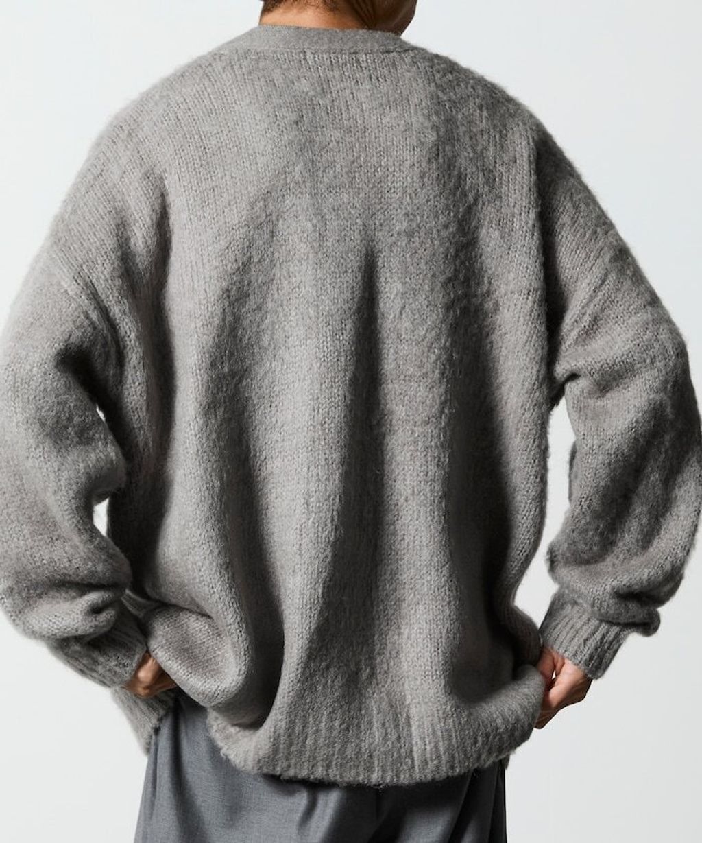 FREAKS STORE Relax Fit摩赫爾觸感長版毛絨針織開襟衫_41