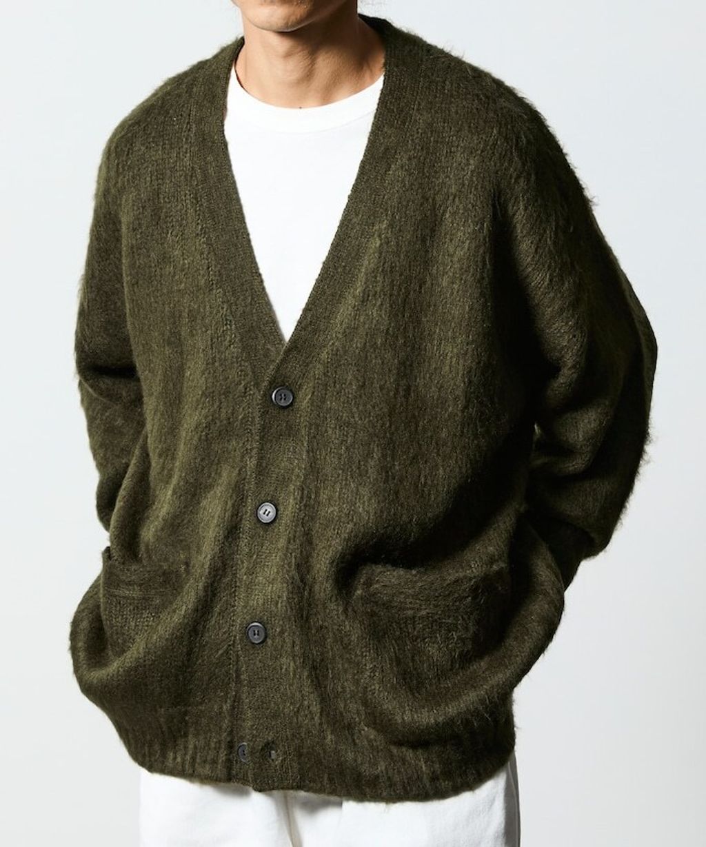 FREAKS STORE Relax Fit摩赫爾觸感長版毛絨針織開襟衫_42