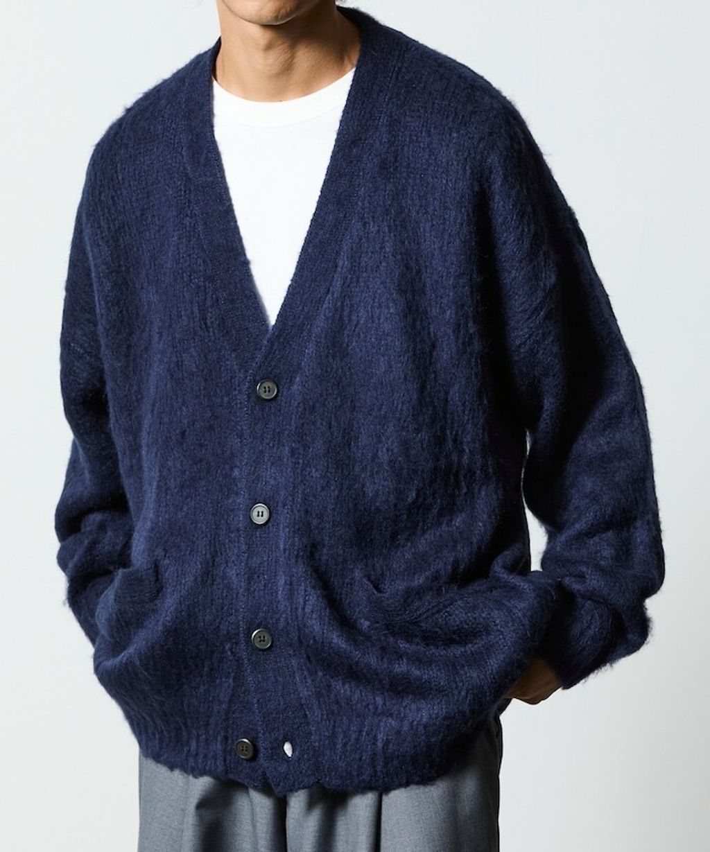 FREAKS STORE Relax Fit摩赫爾觸感長版毛絨針織開襟衫_31