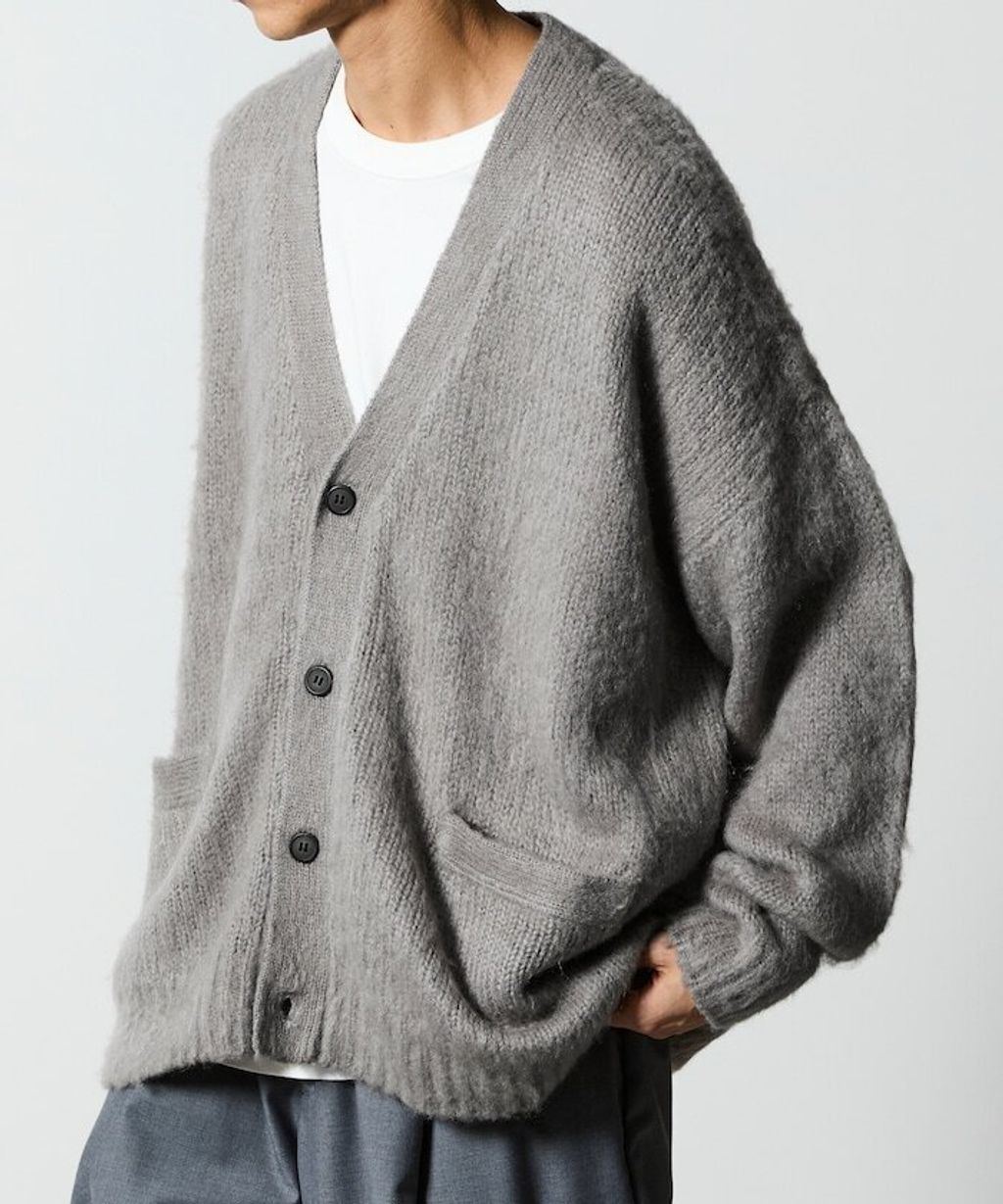FREAKS STORE Relax Fit摩赫爾觸感長版毛絨針織開襟衫_39