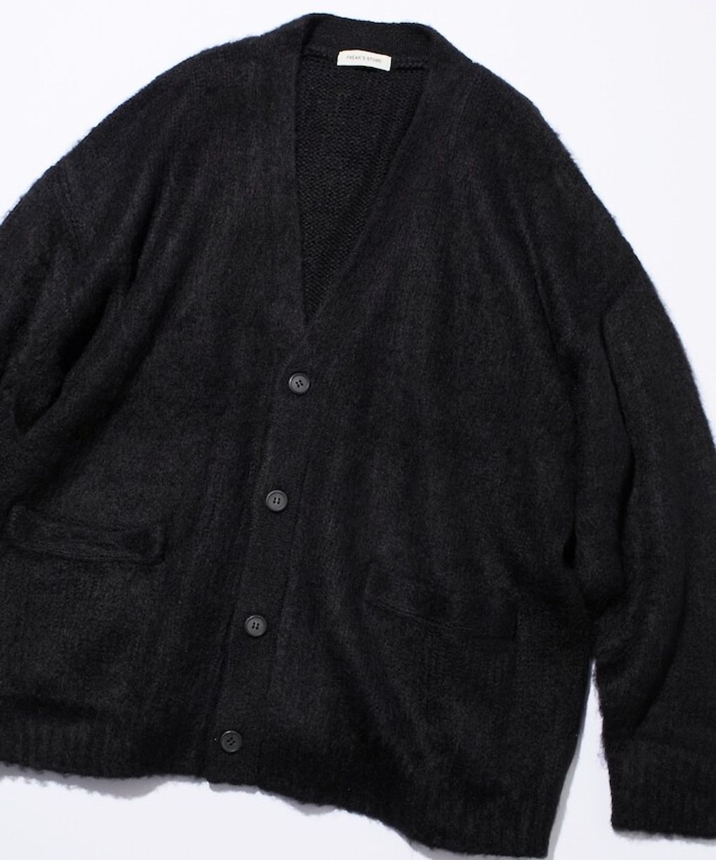 FREAKS STORE Relax Fit摩赫爾觸感長版毛絨針織開襟衫_50