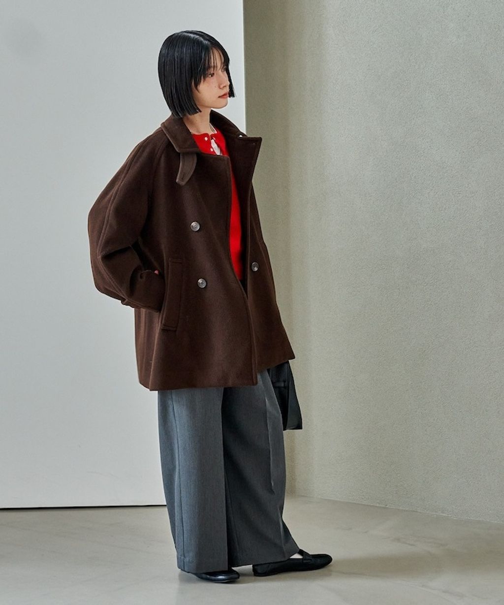 FREAKS STORE 94%高比例羊毛中長版高質感大衣外套_9