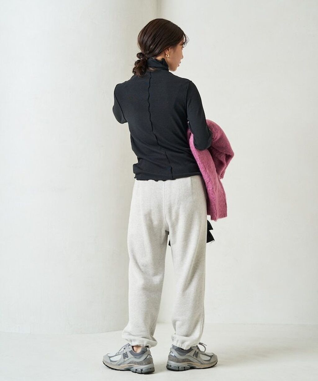 FREAKS STORE 吸濕發熱抗菌防臭羅紋捲邊高領長袖上衣_47