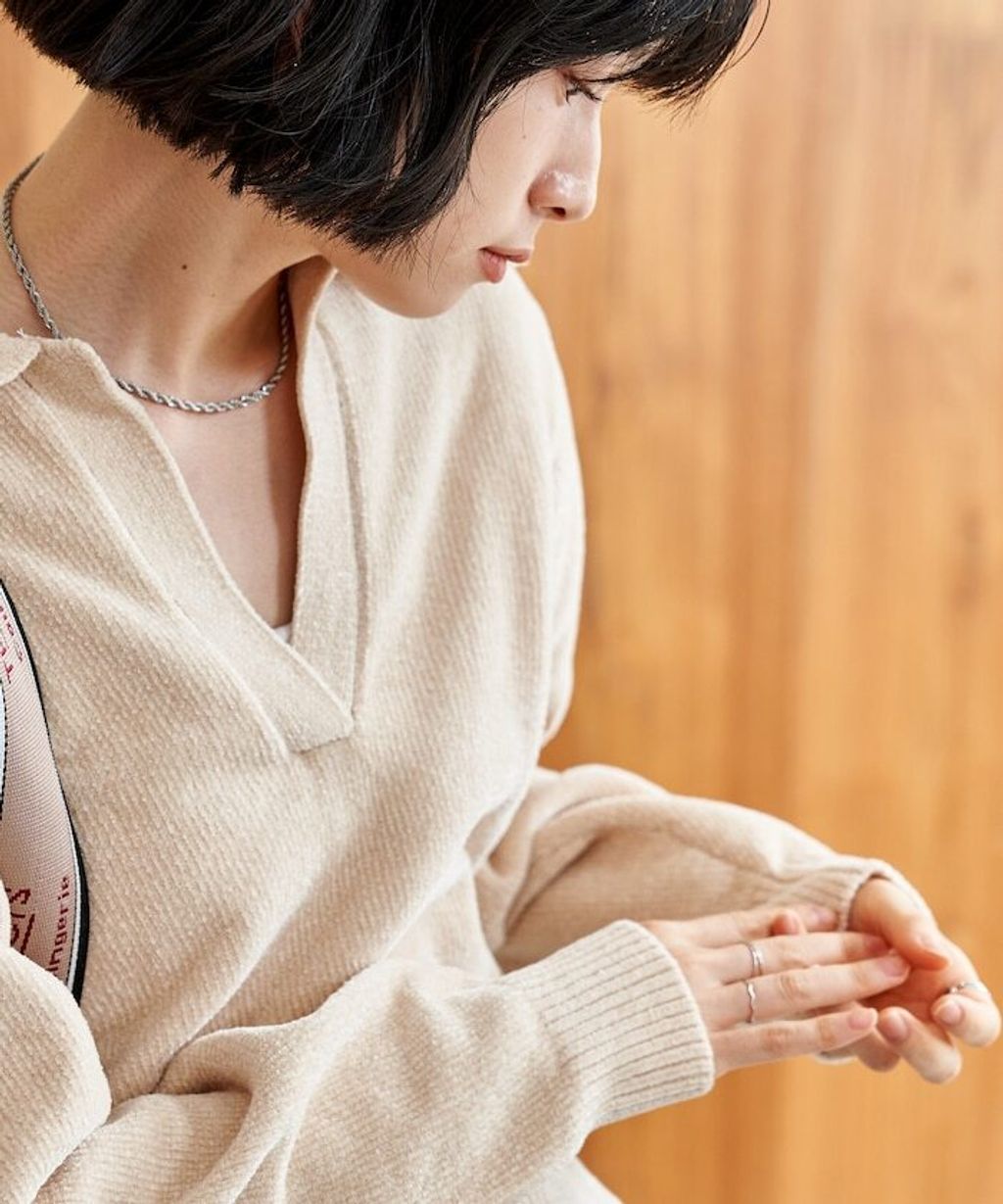 FREAKS STORE 毛絨紗線開領POLO針織上衣_49