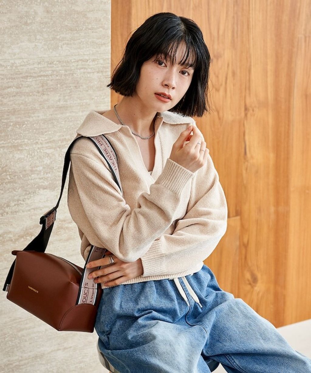 FREAKS STORE 毛絨紗線開領POLO針織上衣_45