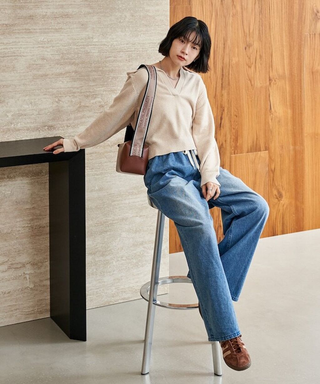 FREAKS STORE 毛絨紗線開領POLO針織上衣_40