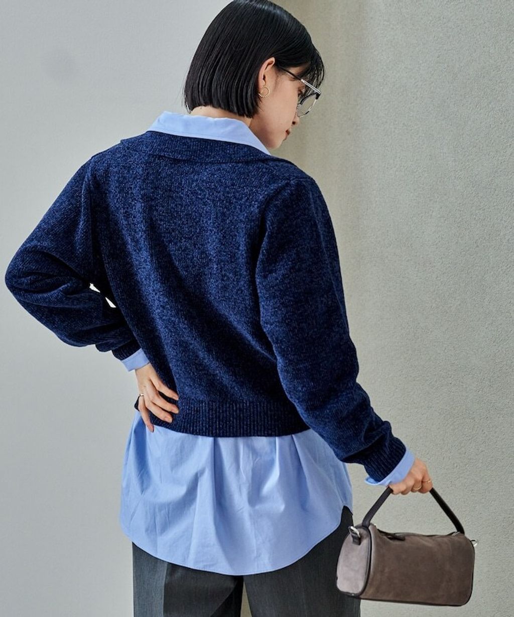 FREAKS STORE 毛絨紗線開領POLO針織上衣_33