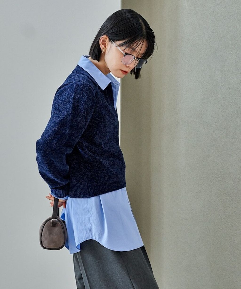 FREAKS STORE 毛絨紗線開領POLO針織上衣_32