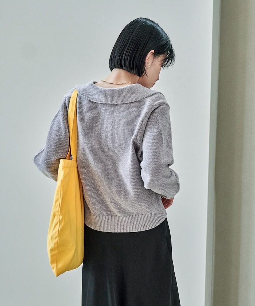 FREAKS STORE 毛絨紗線開領POLO針織上衣_22