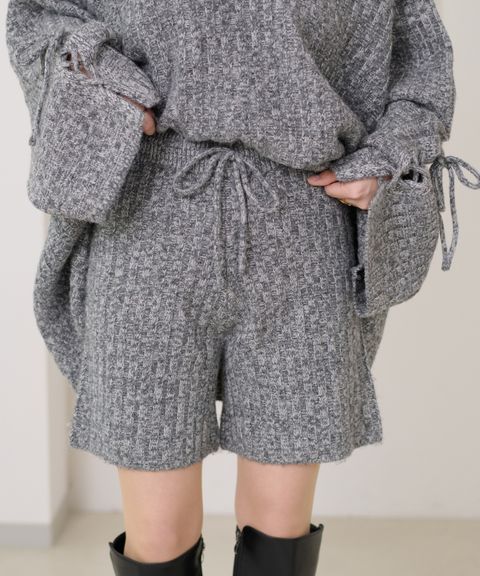 apres jour clair 暖感紋理針織短褲_2