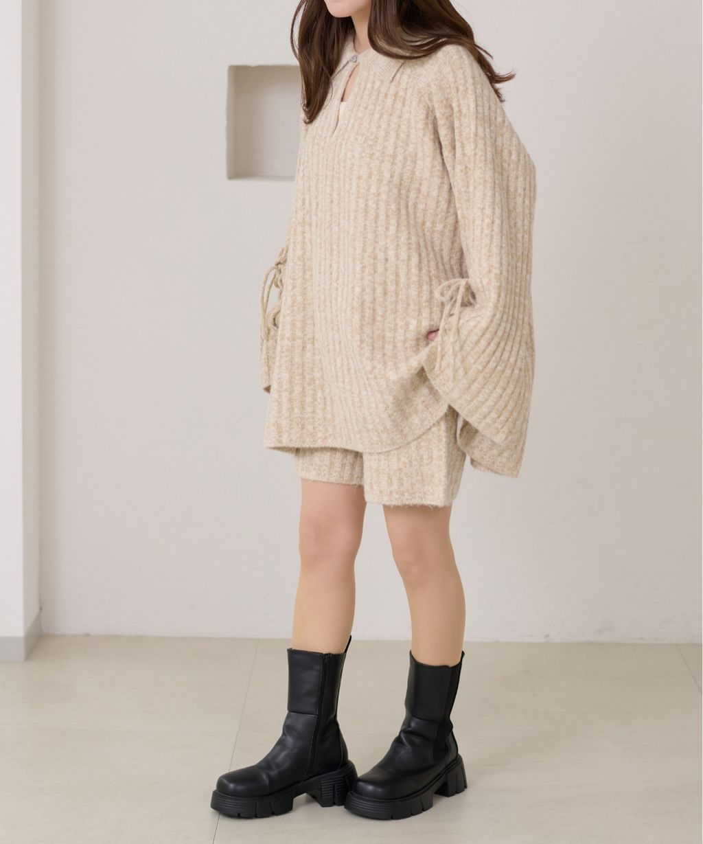 apres jour clair 暖感紋理針織短褲_14