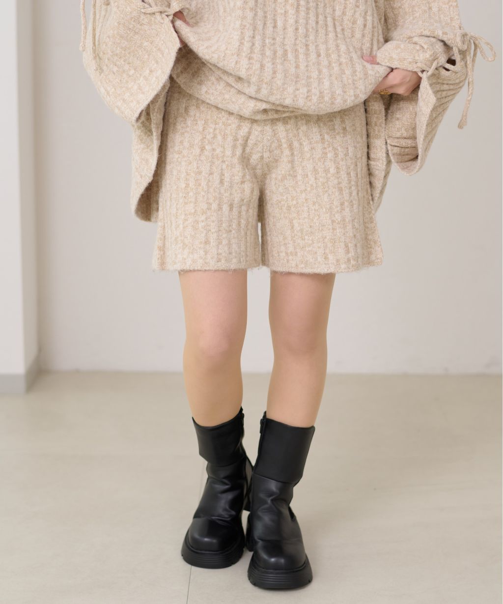 apres jour clair 暖感紋理針織短褲_15