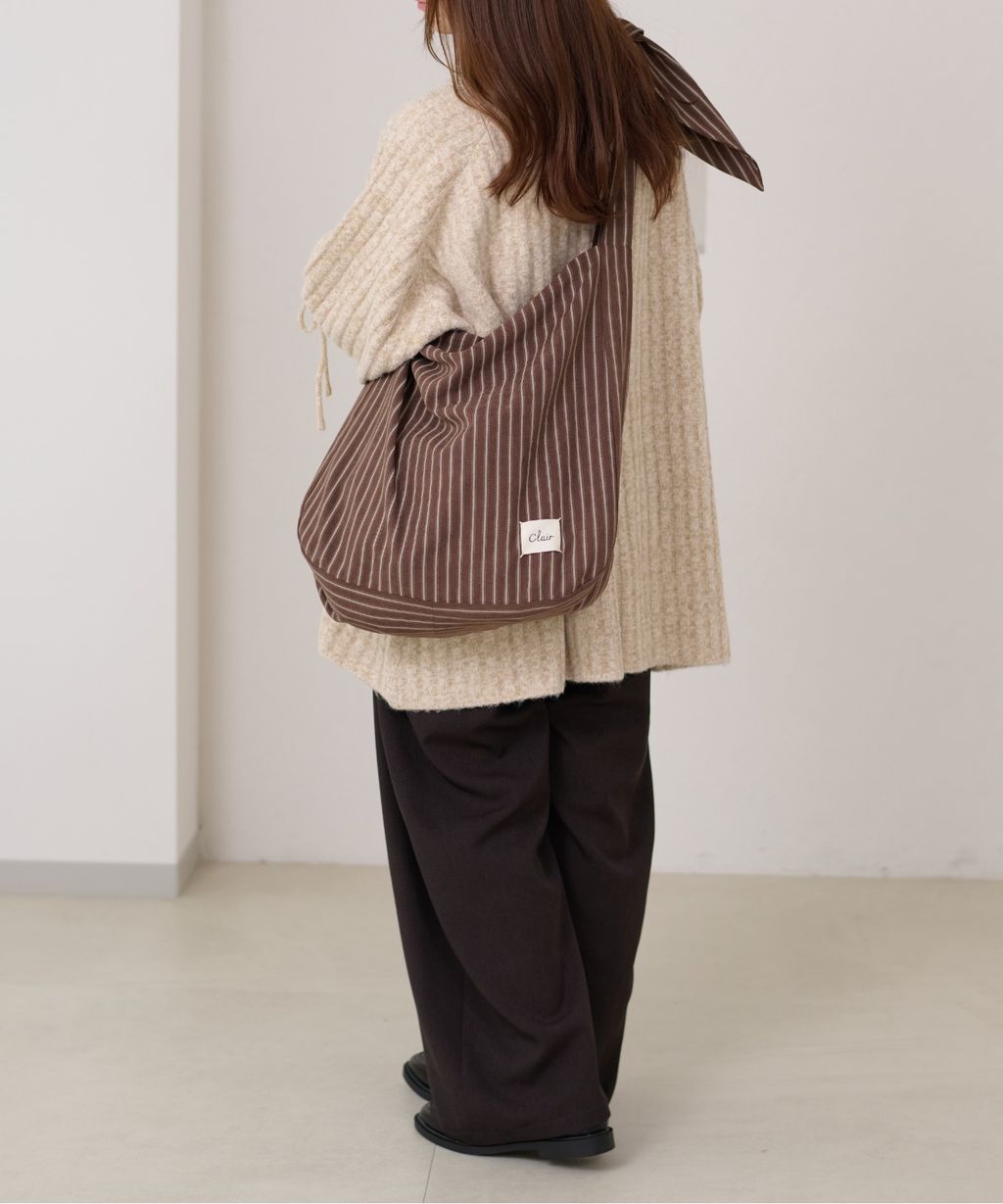 apres jour clair 條紋蝴蝶綁帶寬底托特包_5