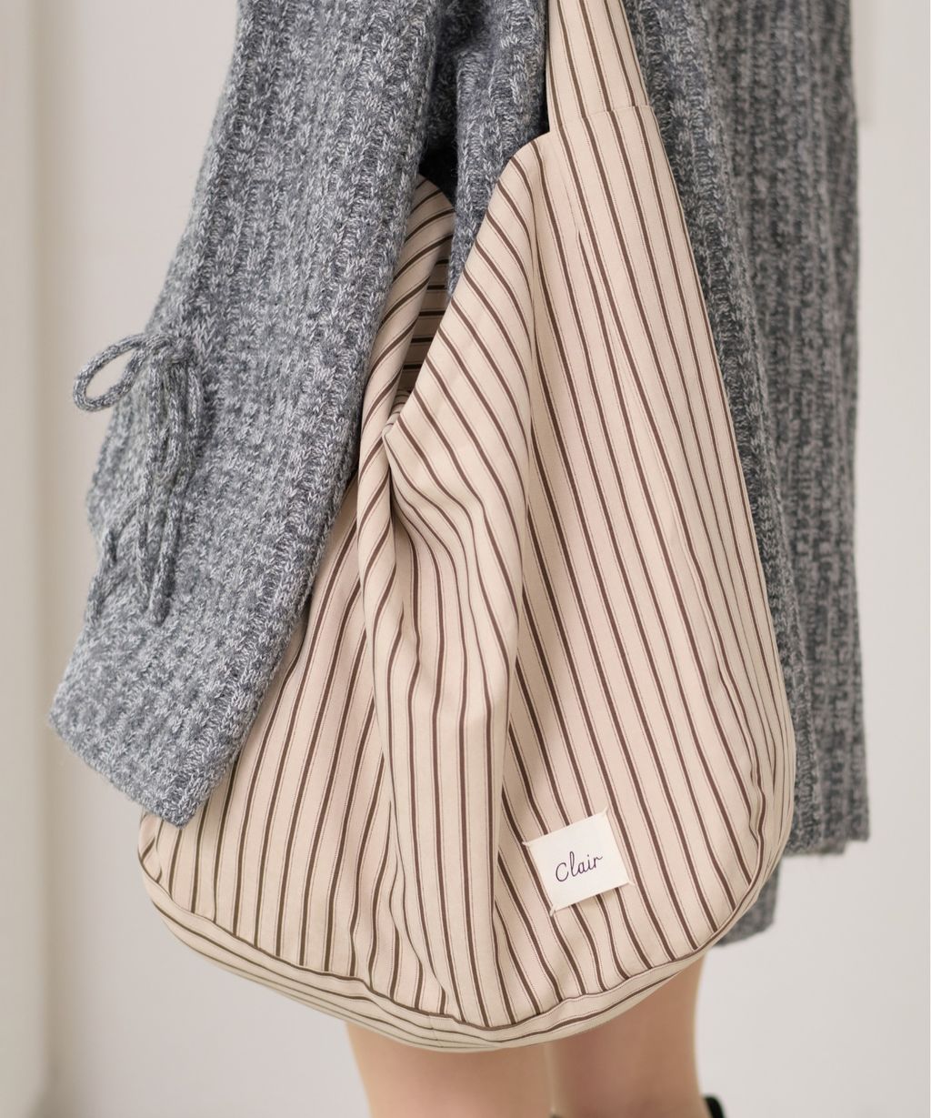 apres jour clair 條紋蝴蝶綁帶寬底托特包_9