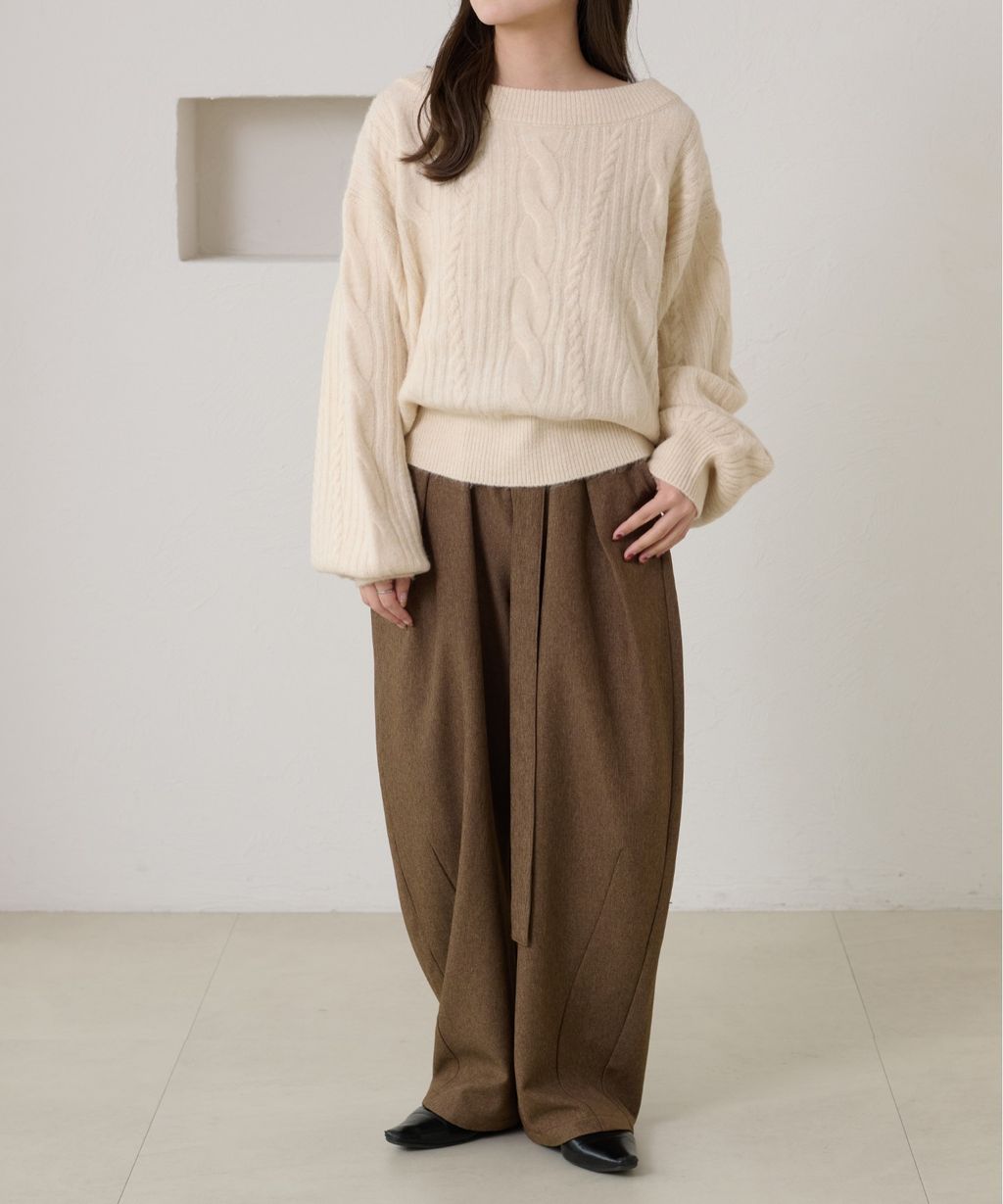 apres jour clair 平口麻花針織上衣_4