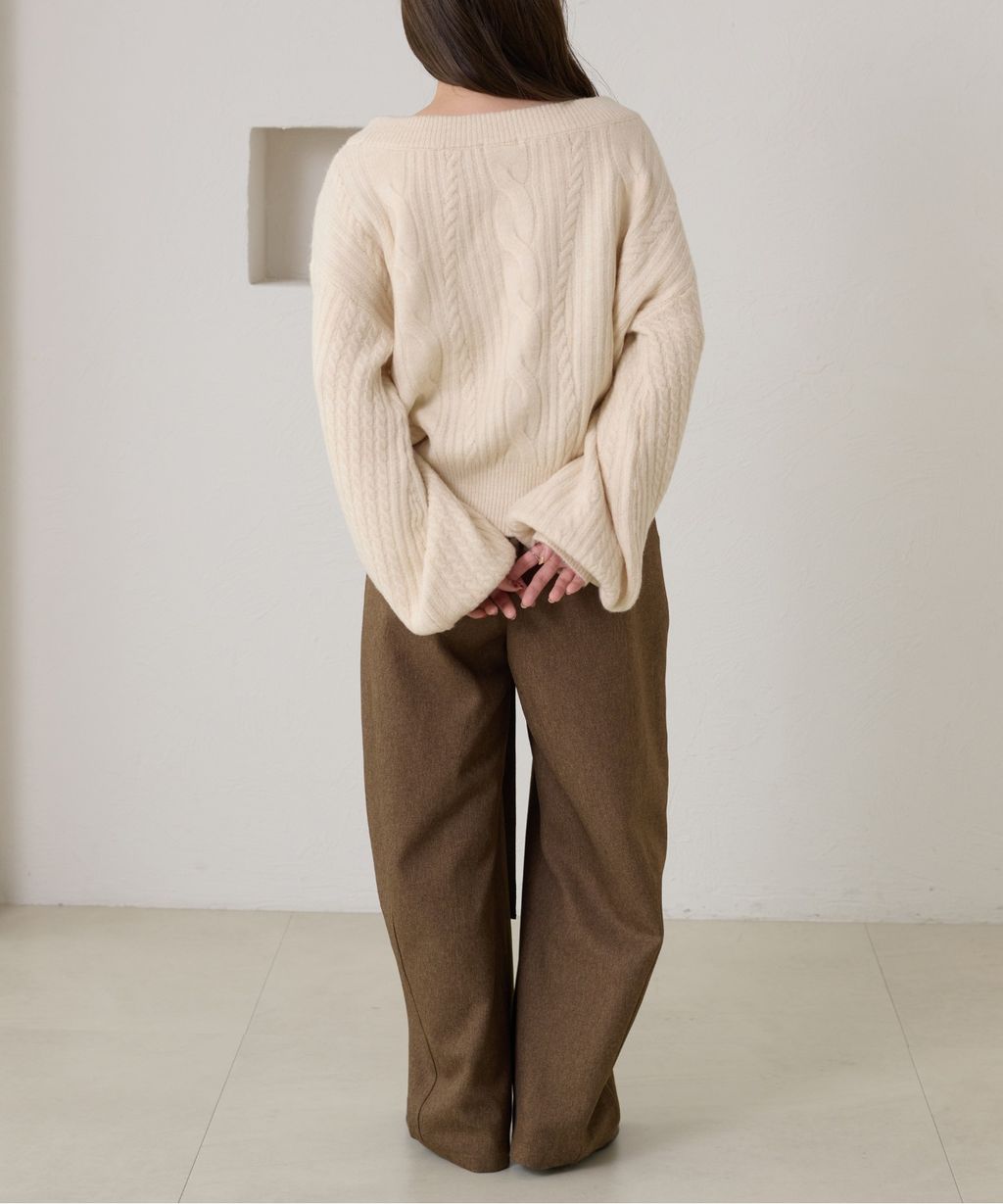 apres jour clair 平口麻花針織上衣_8