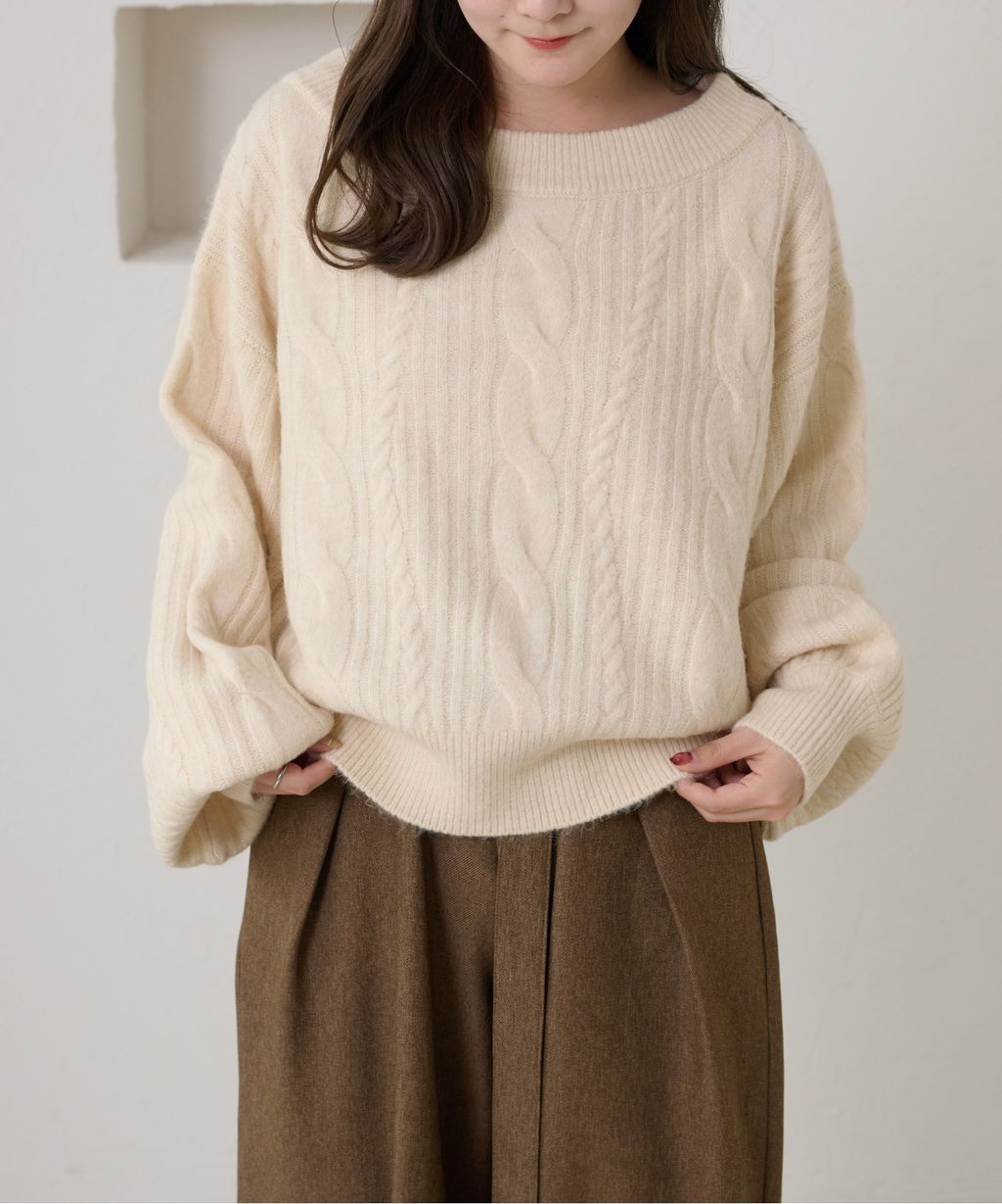 apres jour clair 平口麻花針織上衣_10