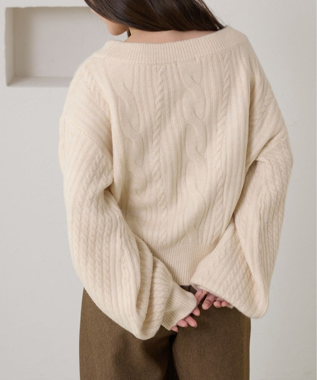 apres jour clair 平口麻花針織上衣_9