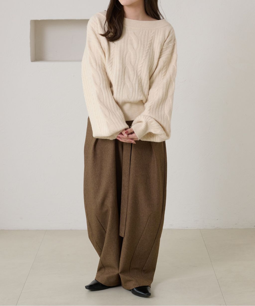 apres jour clair 平口麻花針織上衣_5