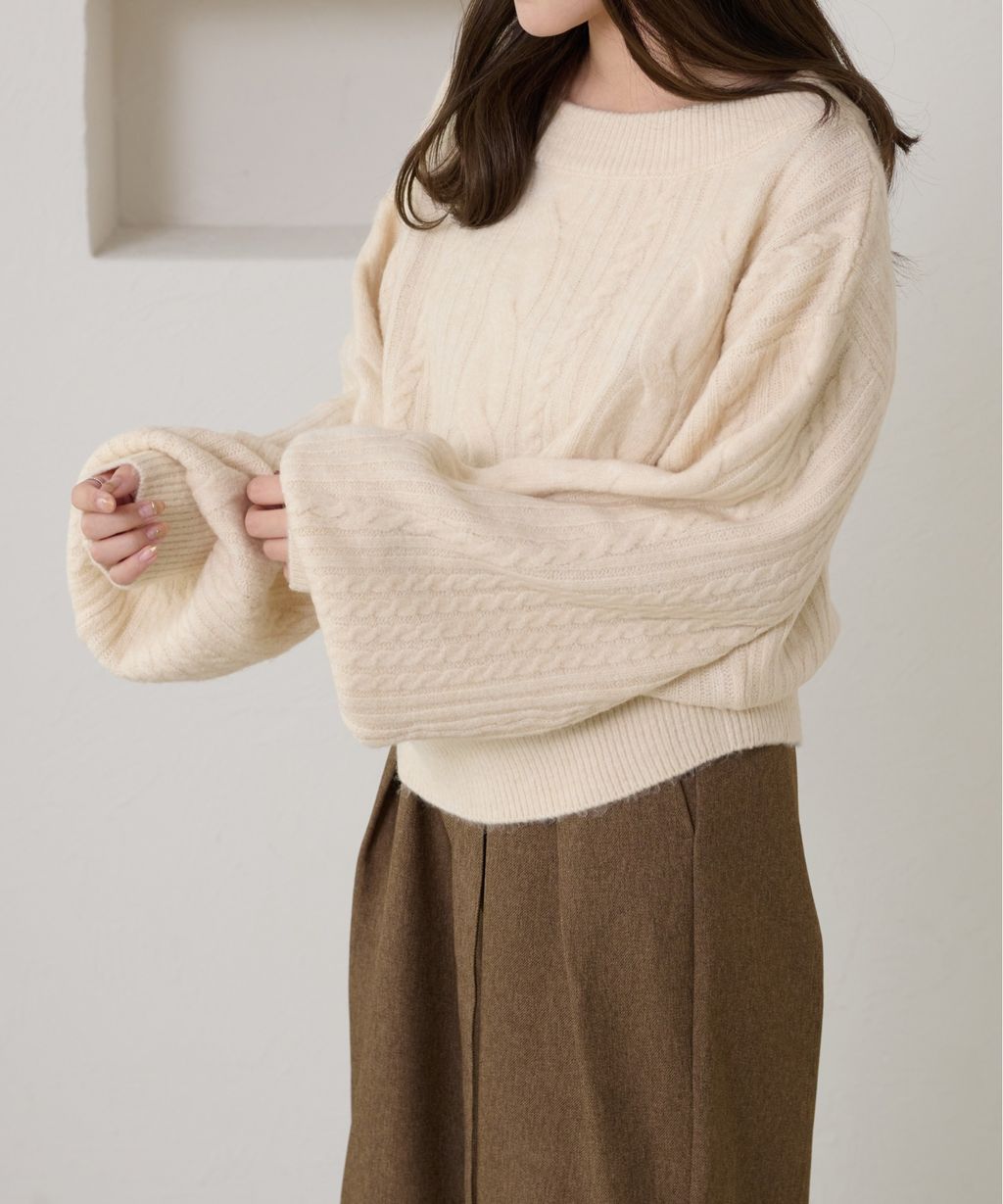 apres jour clair 平口麻花針織上衣_12