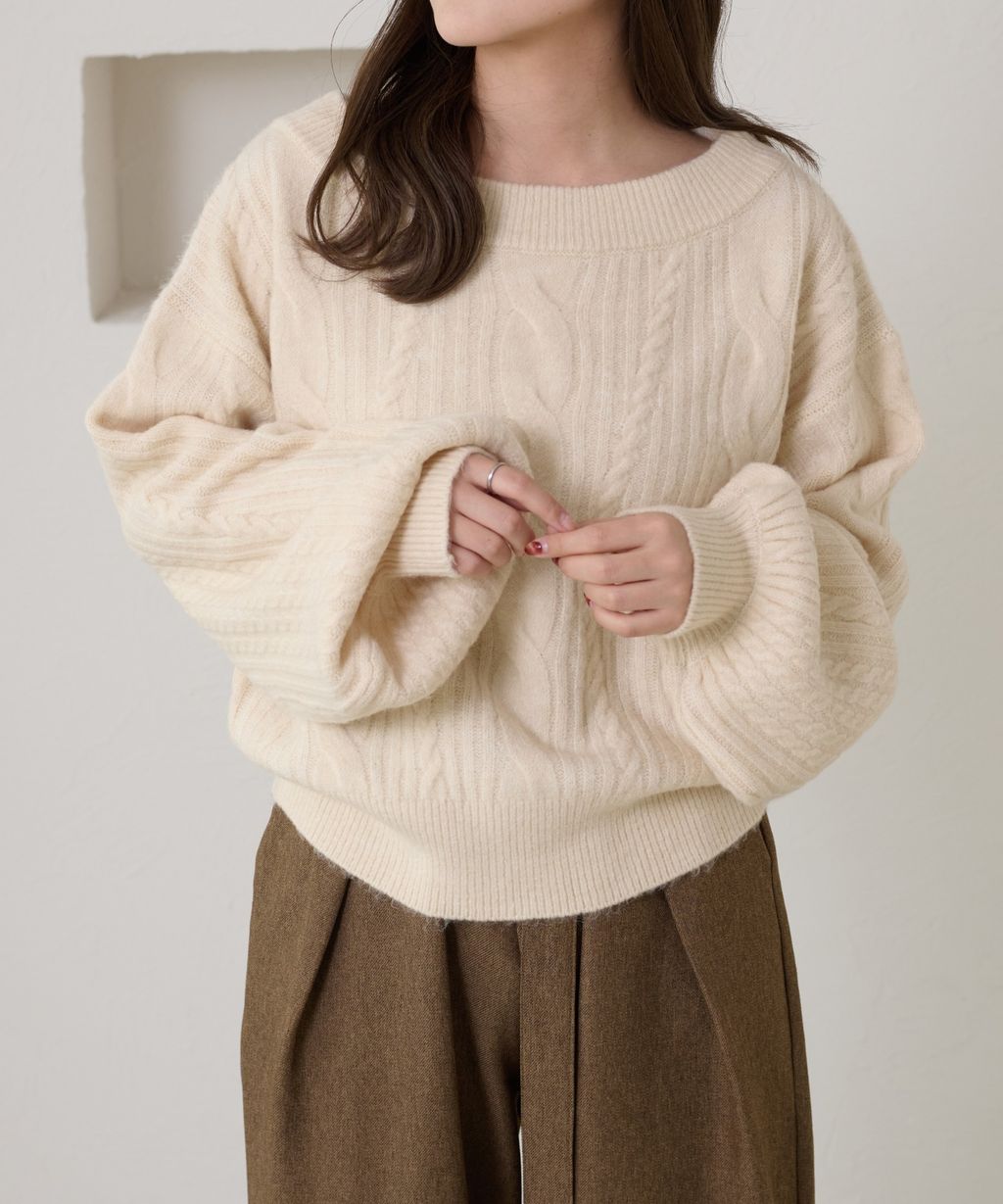 apres jour clair 平口麻花針織上衣_11