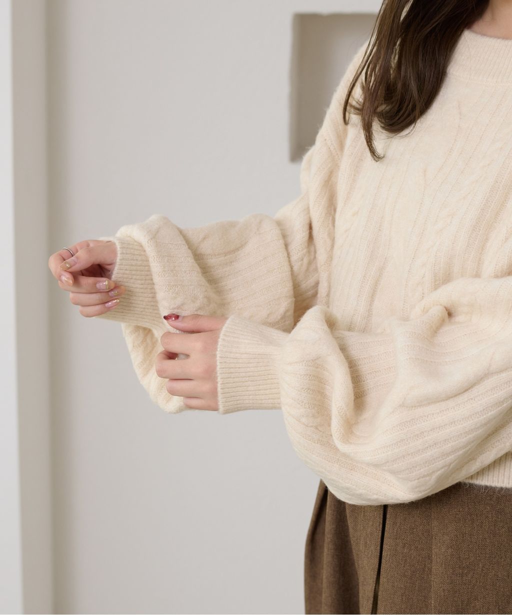 apres jour clair 平口麻花針織上衣_14