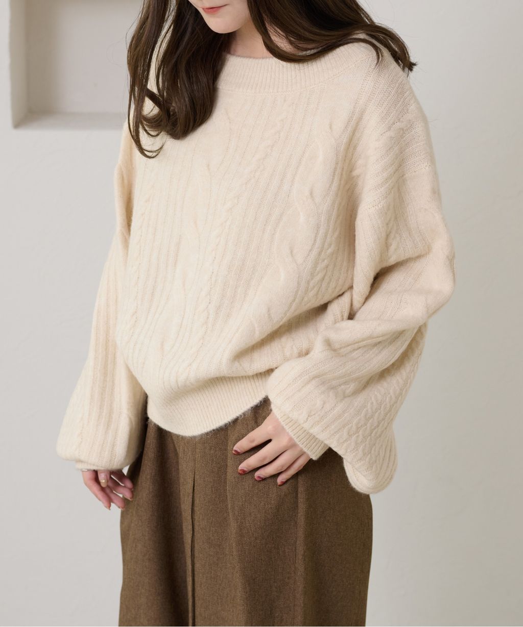 apres jour clair 平口麻花針織上衣_13