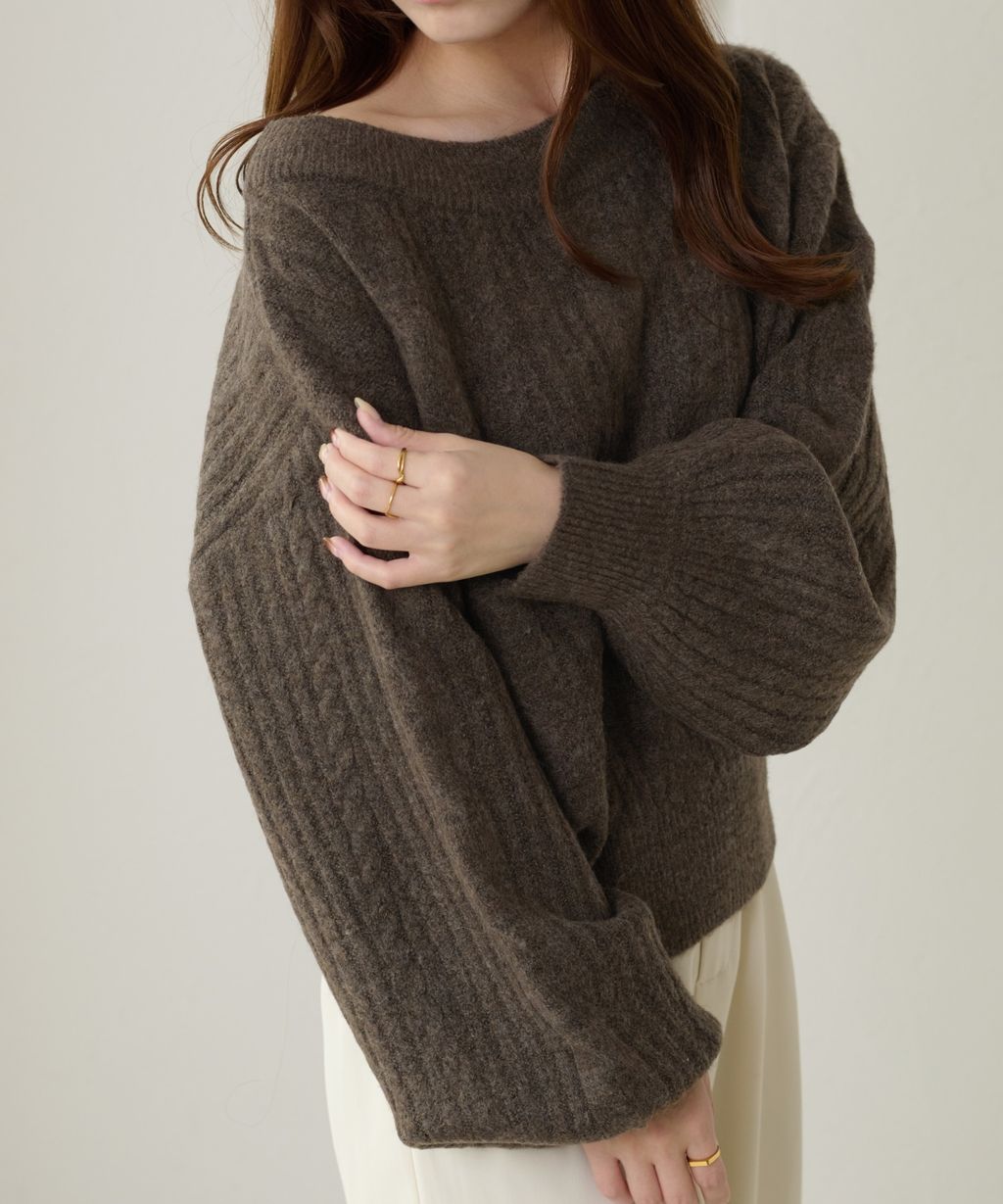 apres jour clair 平口麻花針織上衣_17