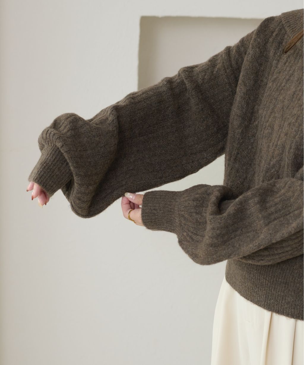 apres jour clair 平口麻花針織上衣_19