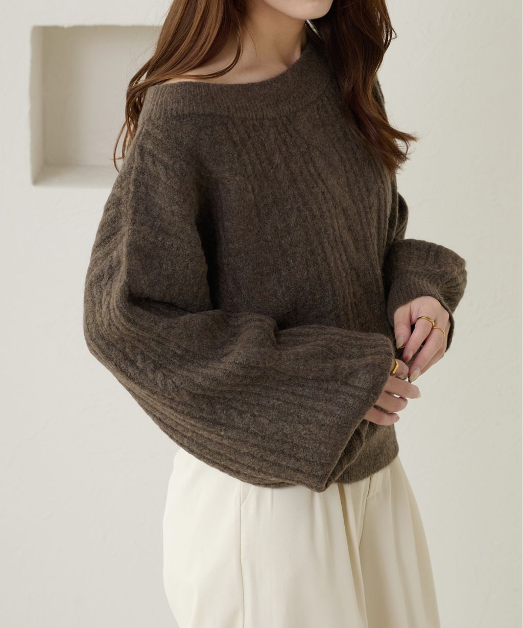 apres jour clair 平口麻花針織上衣_18