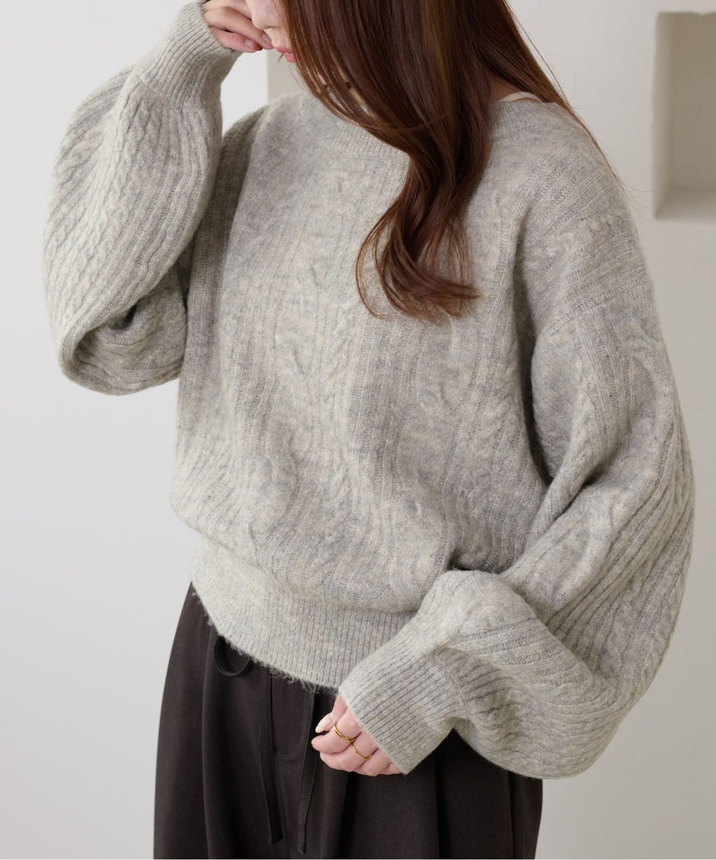 apres jour clair 平口麻花針織上衣_40