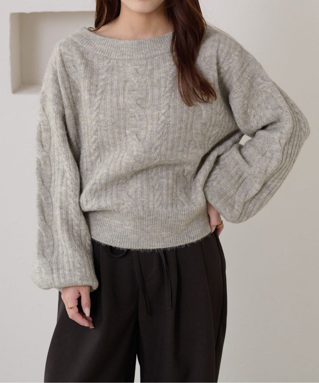 apres jour clair 平口麻花針織上衣_38