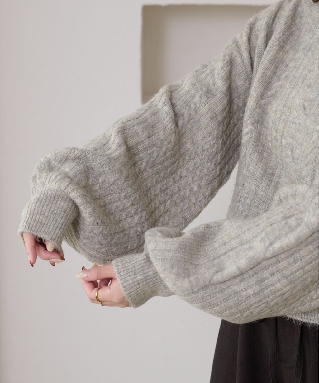 apres jour clair 平口麻花針織上衣_39