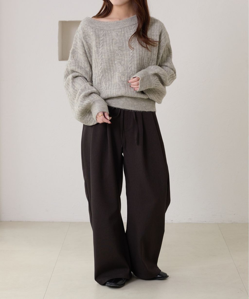 apres jour clair 平口麻花針織上衣_33