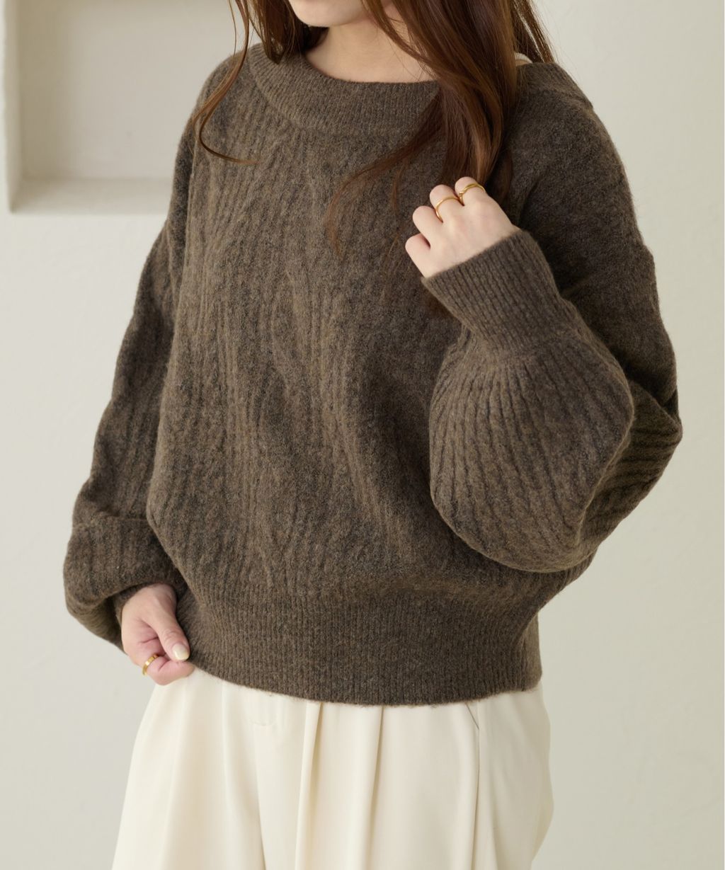 apres jour clair 平口麻花針織上衣_29