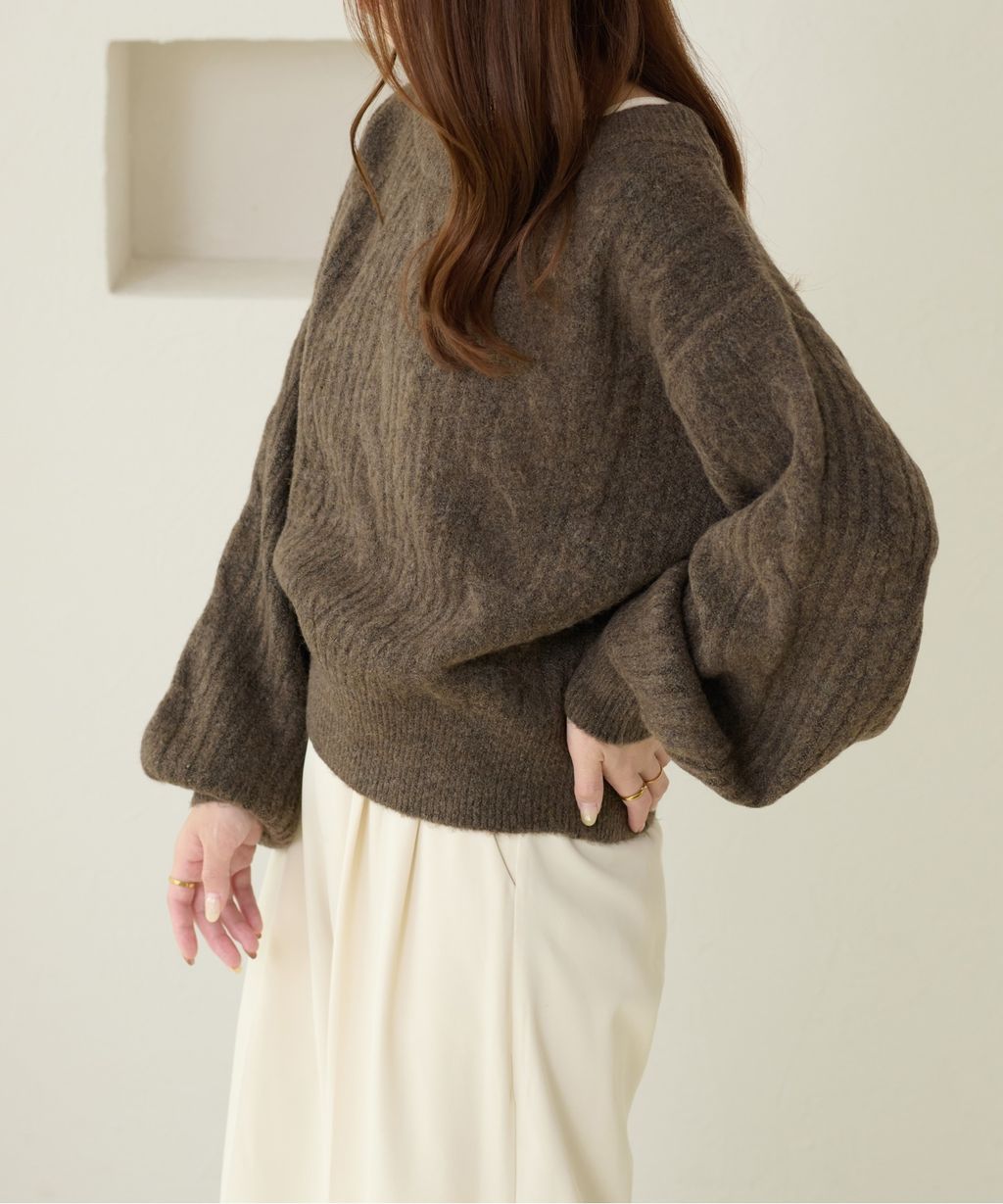 apres jour clair 平口麻花針織上衣_28