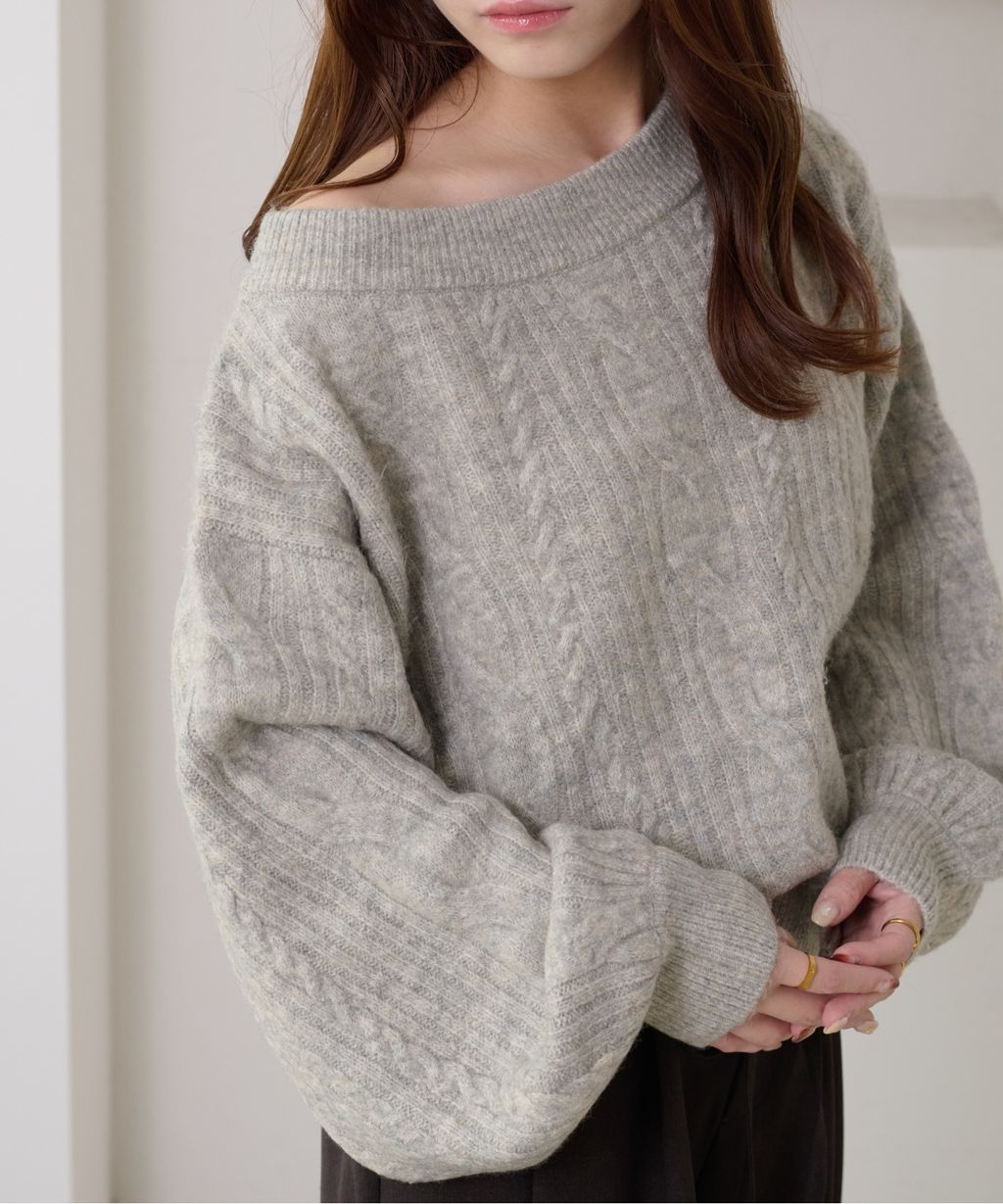 apres jour clair 平口麻花針織上衣_30