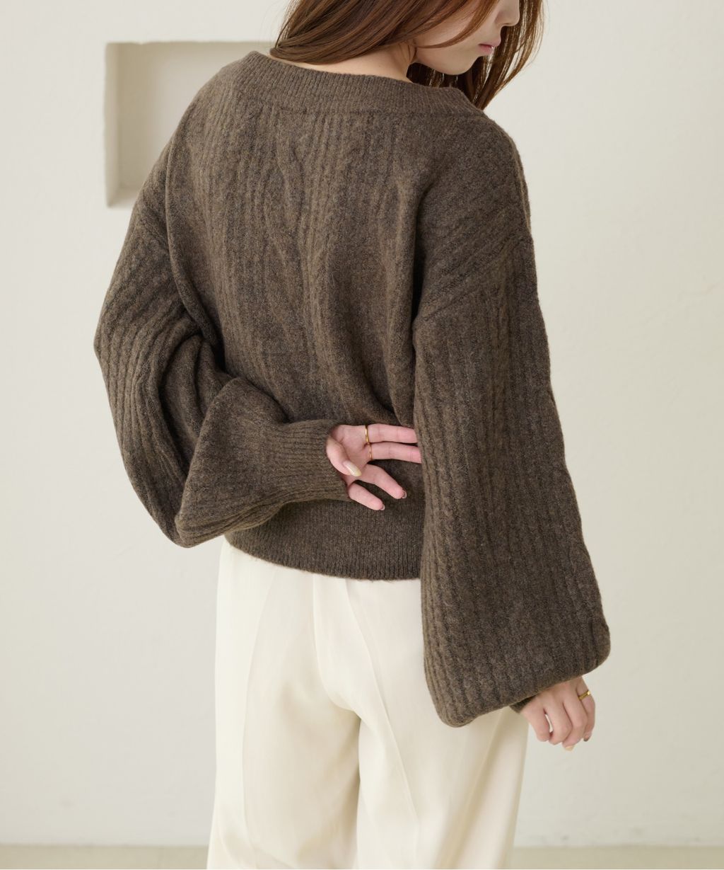 apres jour clair 平口麻花針織上衣_20